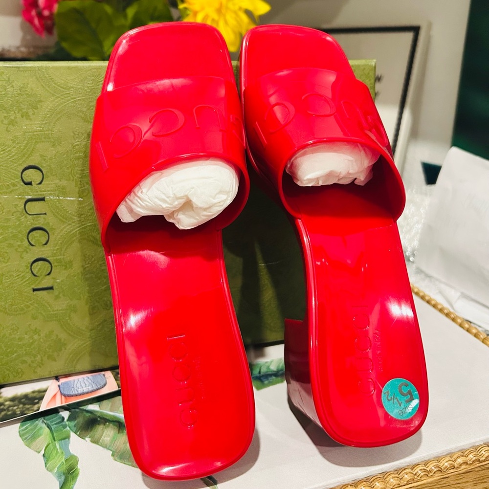 Gucci Women's Bold Red Slide Sandals